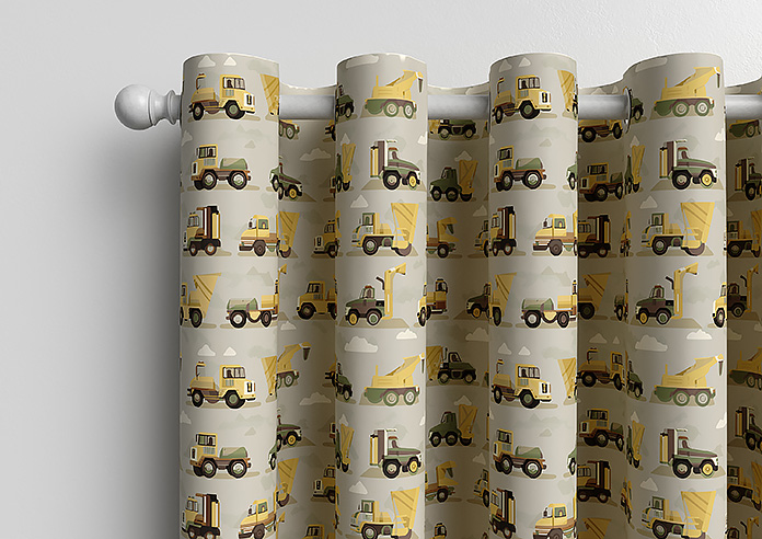 Construction Crew, Tarmac - Made to Measure Curtains - Image 12